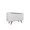 Manhattan Comfort Tudor 53.15 Sideboard with 4 Shelves in White Matte and Maple Cream 1027751 - alternate 4